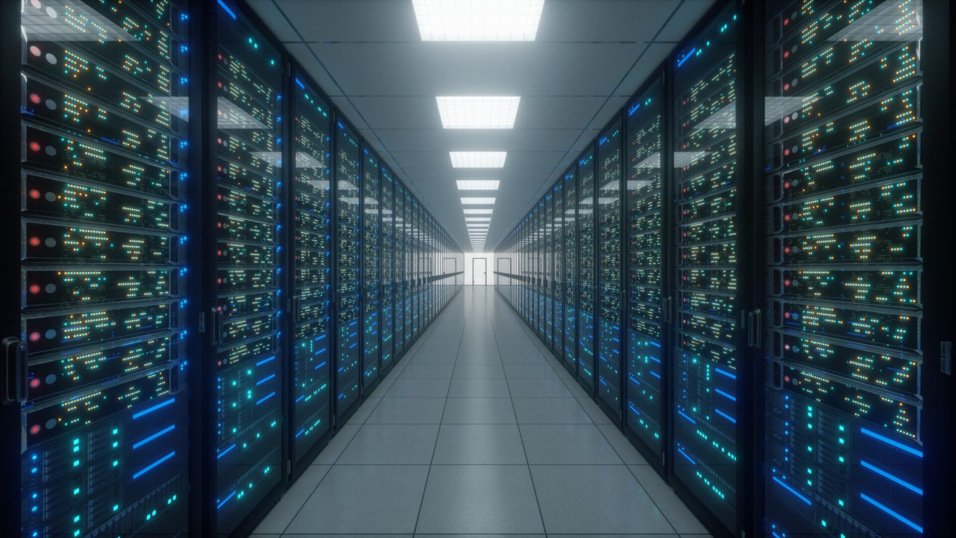 Modern,Interior,Server,Room,Data,Center.,Connection,And,Cyber,Network