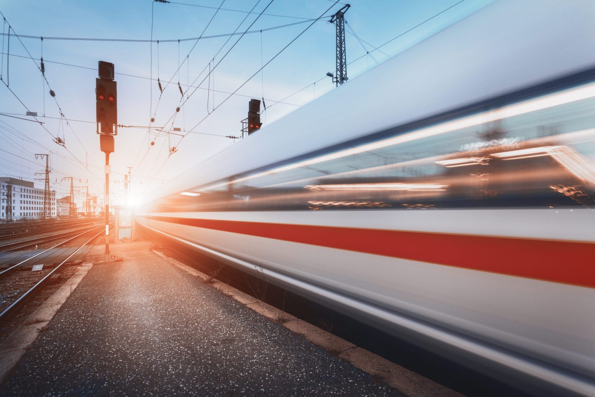 a train on the tracks